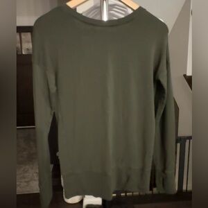 Athleta Women’s Forest Green Boatneck open back sweatshirt